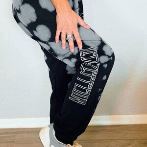 RARE Lauren Moshi Led Zeppelin Angel Logo Womens LG Tie-Dye Joggers/Sweatpants!